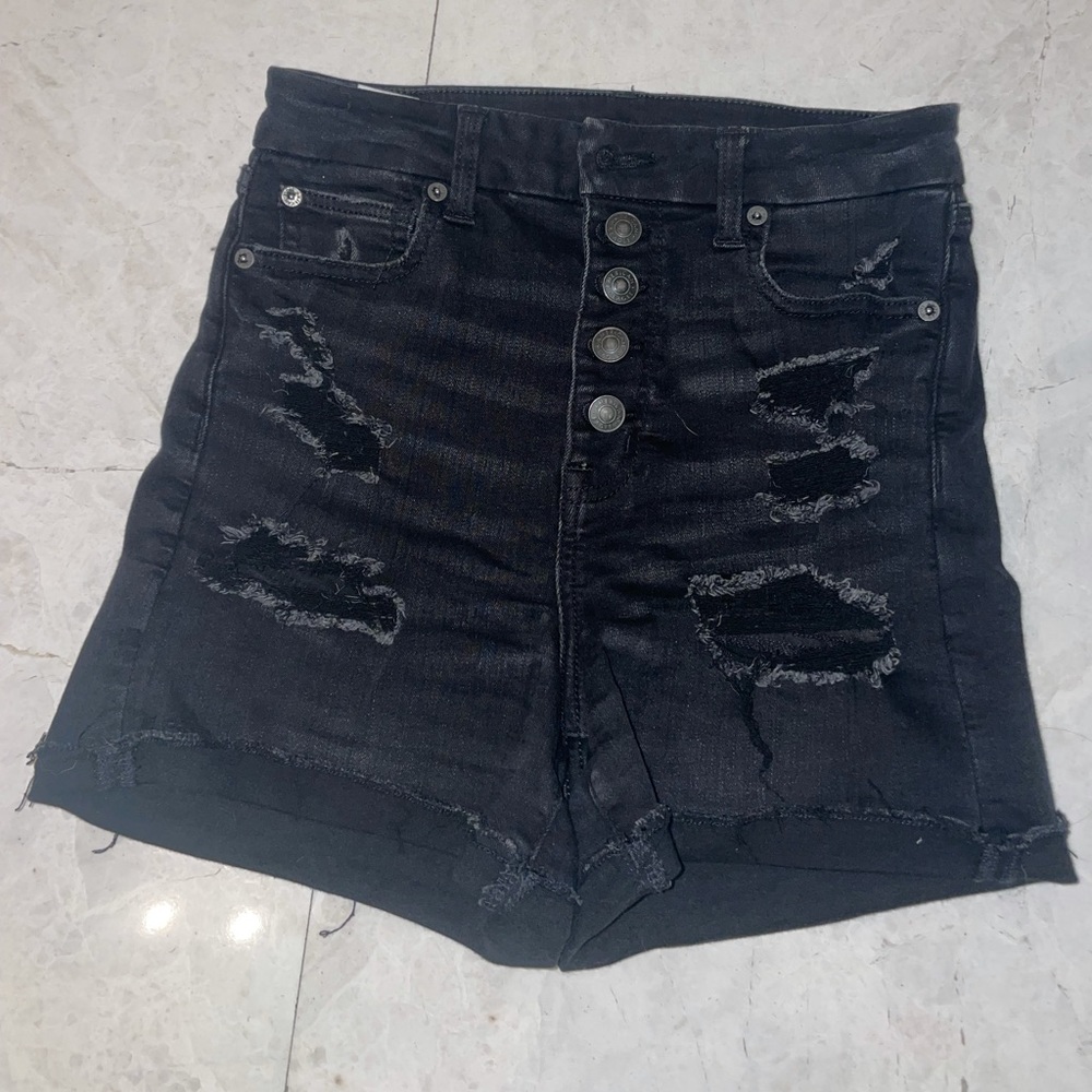 Black American Eagle jean shorts